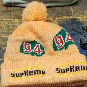 Supreme peach leaf beanie